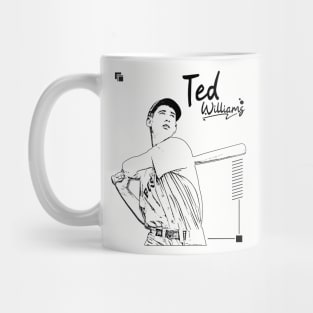 Ted Williams | Black Retro Mug